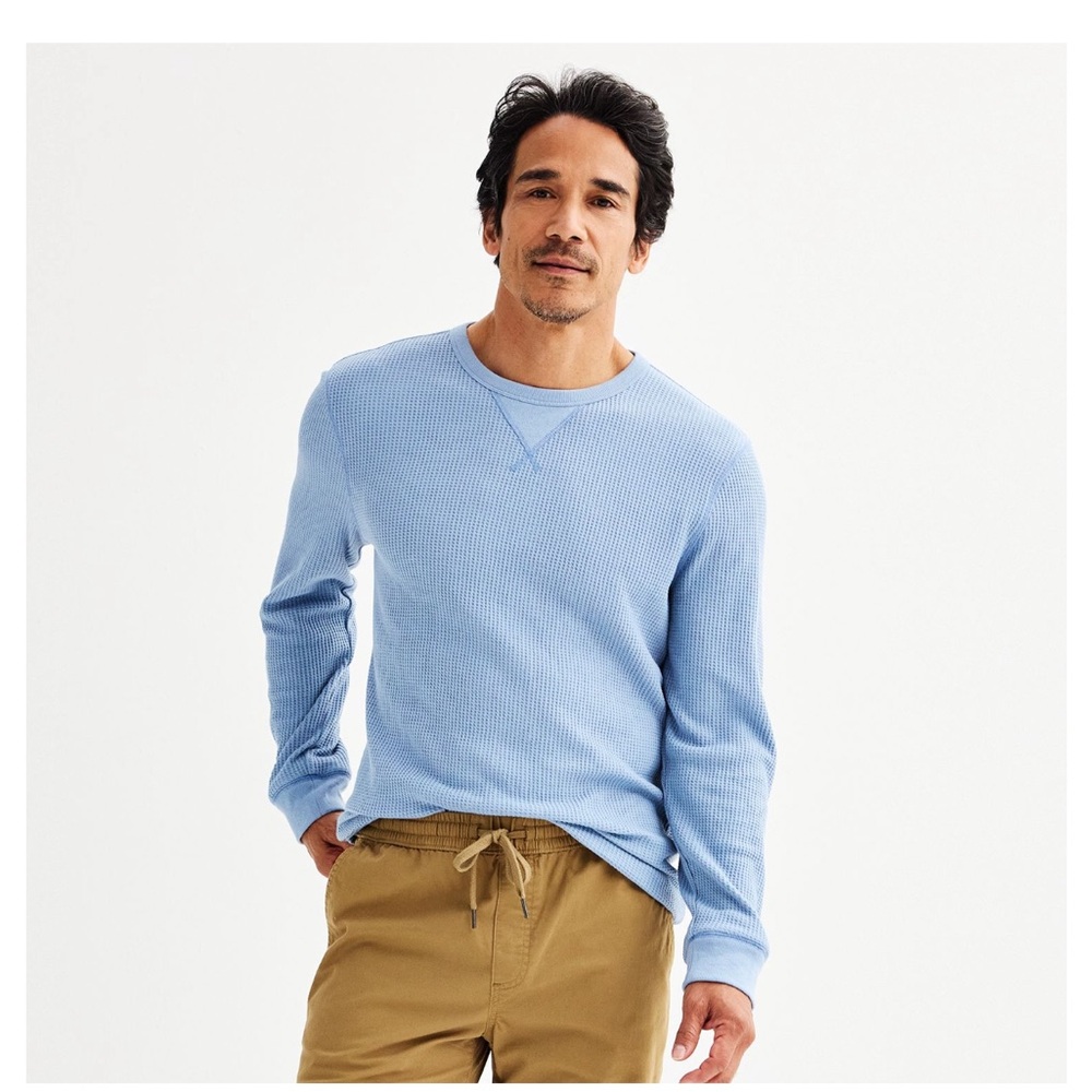 Light Blue Waffle Tee
